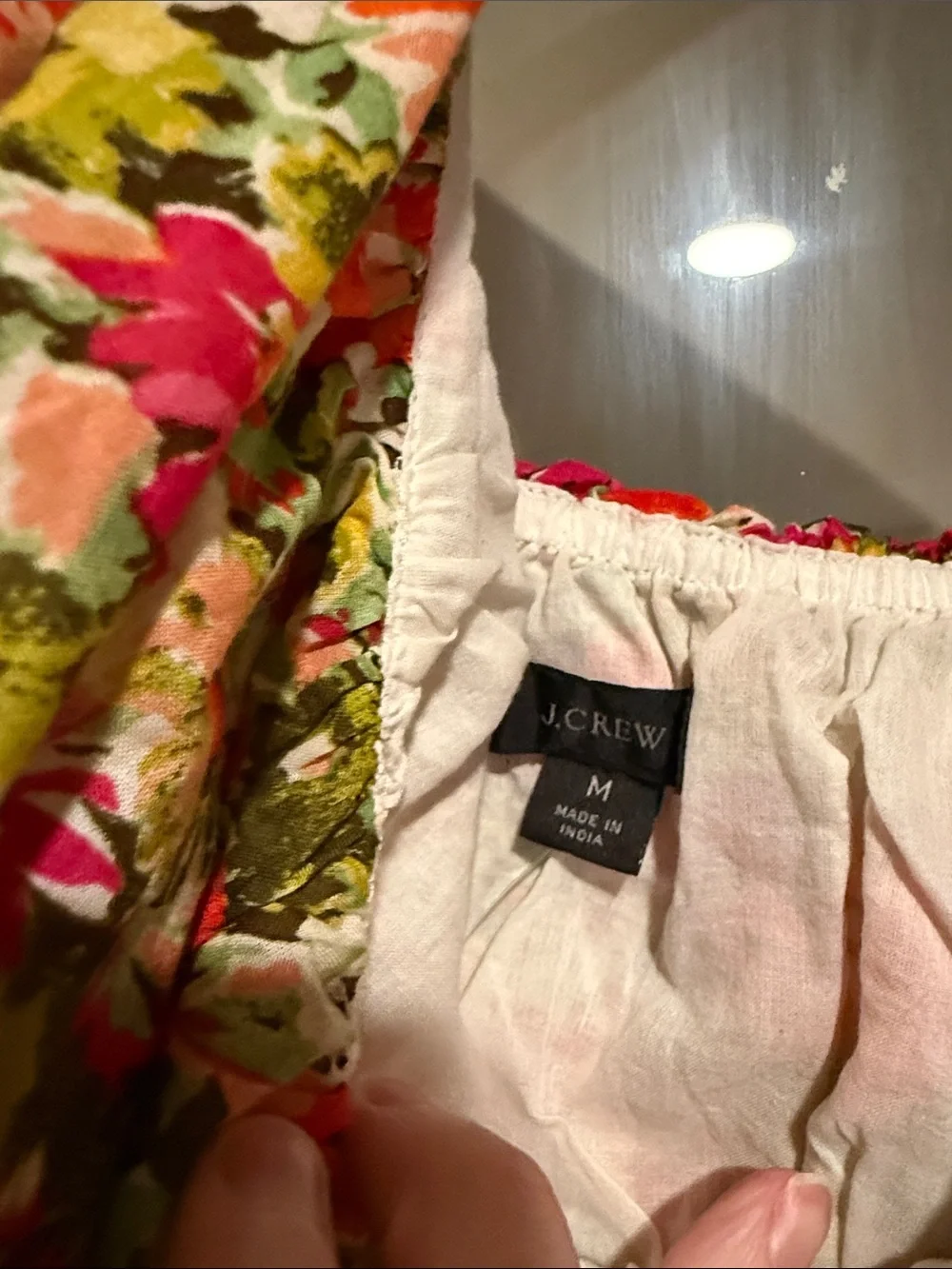NWT JCREW Floral Ruffle Cropped Tank Top - Multicolor SIZE M